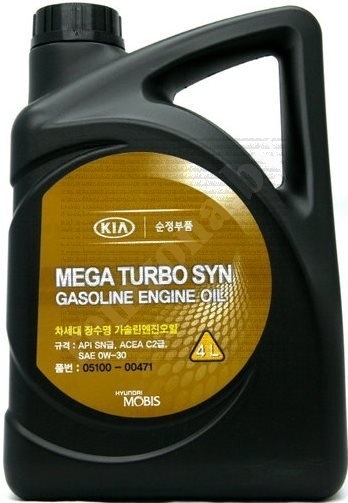 Hyundai-Kia (Mobis) Mega Turbo Syn Gasoline SN 0W-30 (4л) - 19580
