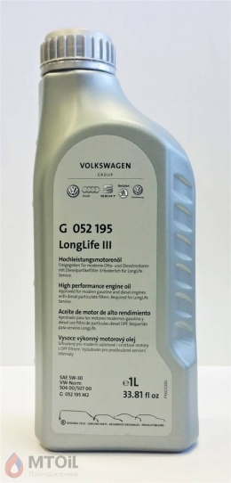 Моторное масло VAG Longlife III 5W-30 (1л)